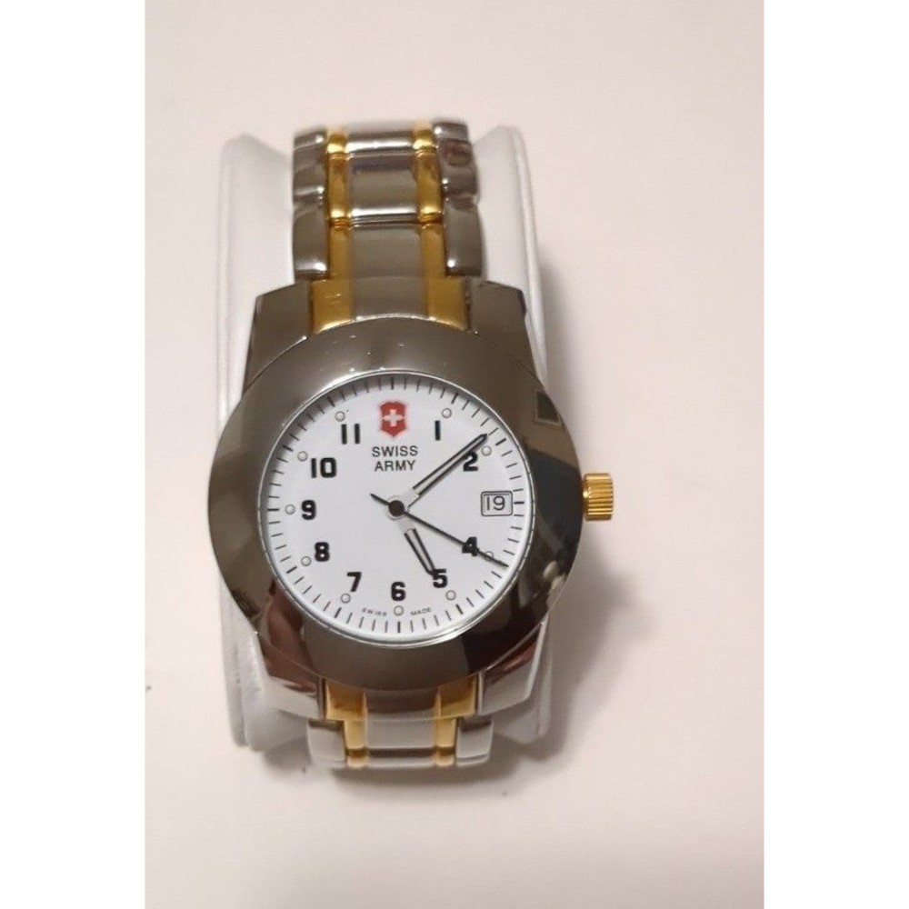 Victorinox Women's Swiss Army Date Watch "Peak" 24970 Gold and Silver Watch